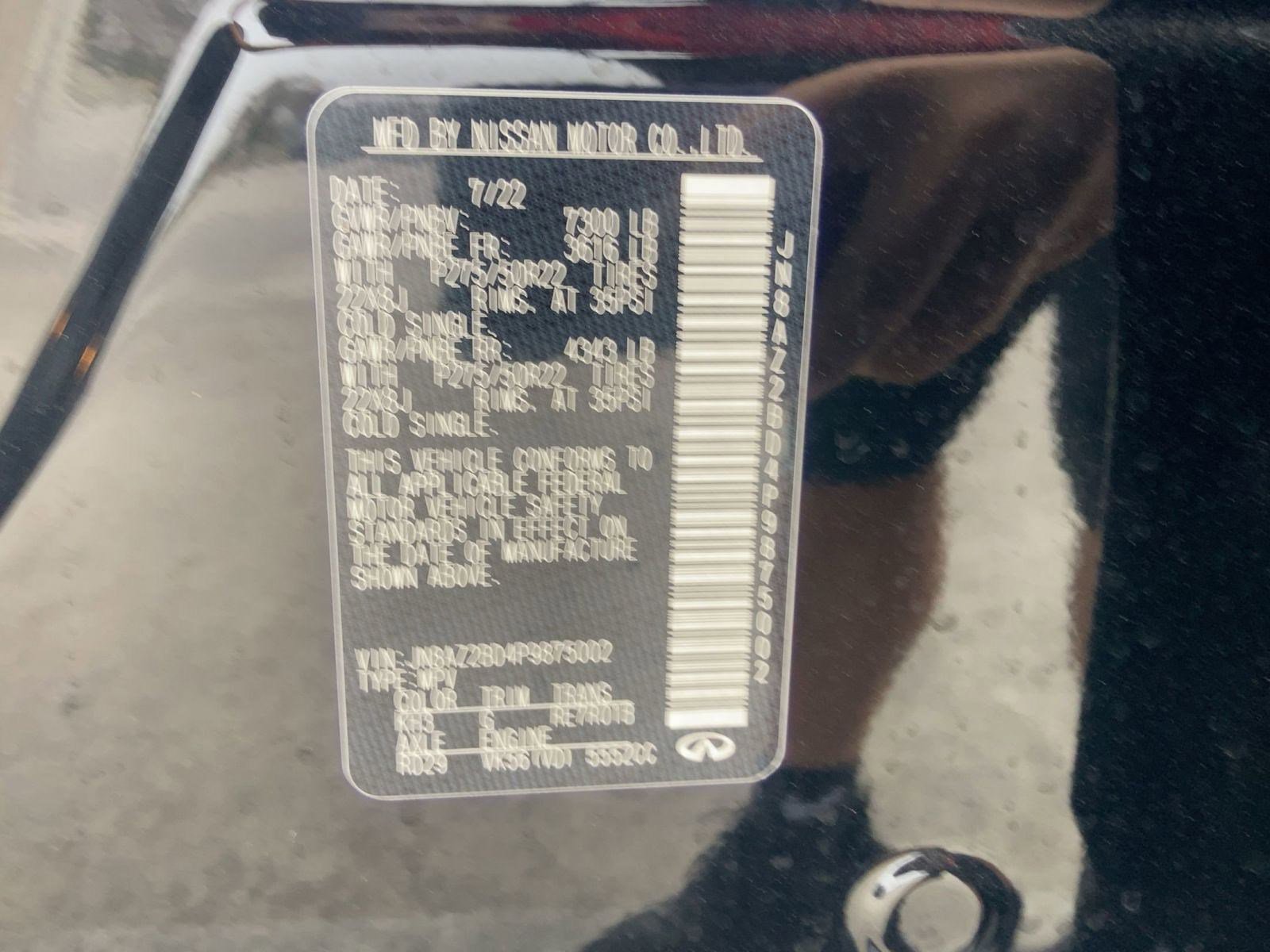 Used 2023 INFINITI QX80 Sensory w/ All-Season Package image 18