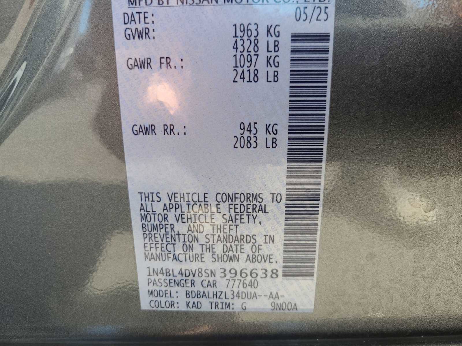 Used 2025 Nissan Altima 2.5 SV FWD image 29