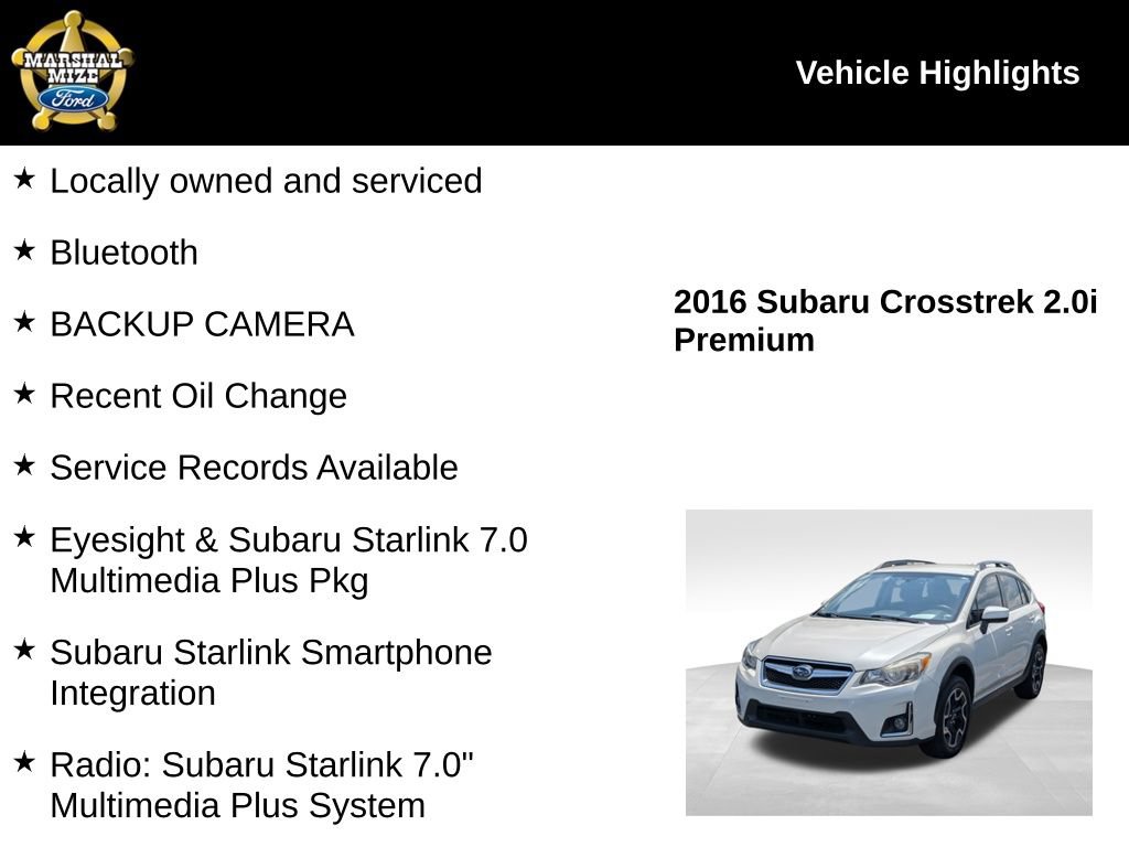 Used 2016 Subaru Crosstrek 2.0i Premium AWD/4WD image 2