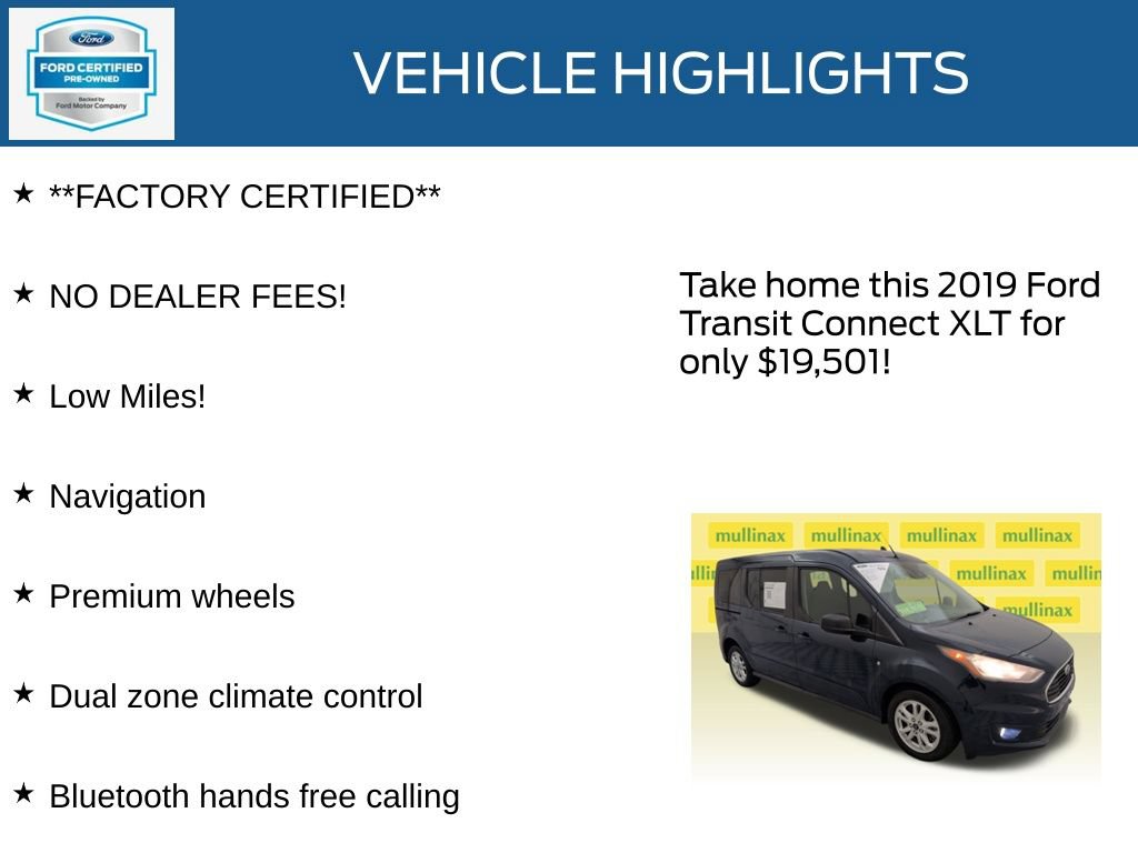 Certified 2019 Ford Transit Connect XLT FWD image 12