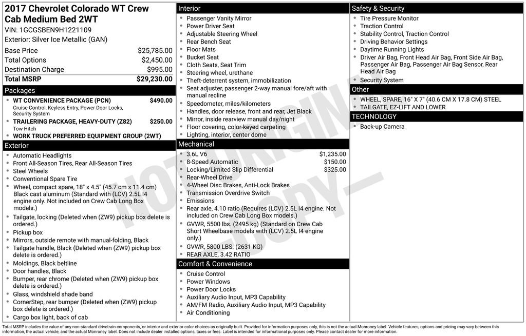 Used 2017 Chevrolet Colorado W/T w/ WT Convenience Package image 5