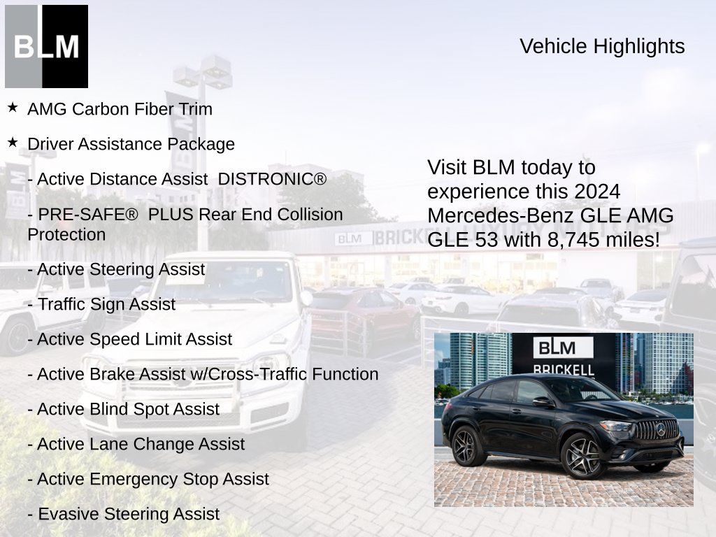 Used 2024 Mercedes-Benz GLE 53 AMG 4MATIC Coupe w/ Driver Assistance Package image 5