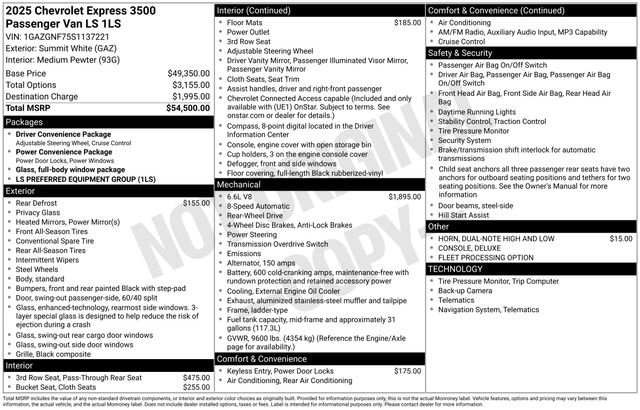 Used 2025 Chevrolet Express 3500 LS RWD image 37