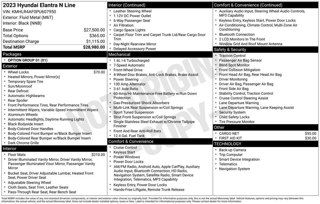 Certified 2023 Hyundai Elantra N Line FWD image 14