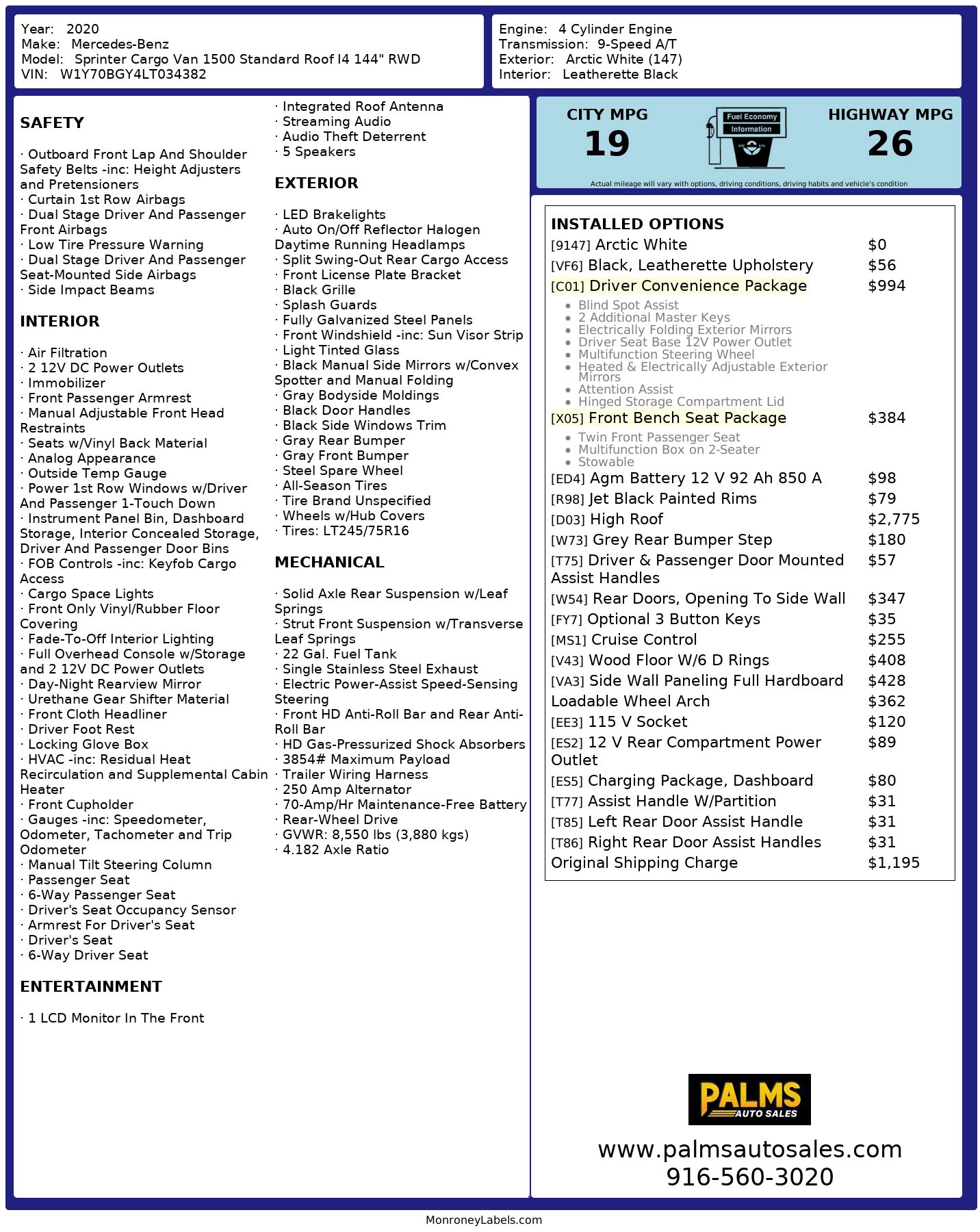 Used 2020 Mercedes-Benz Sprinter 1500 image 4