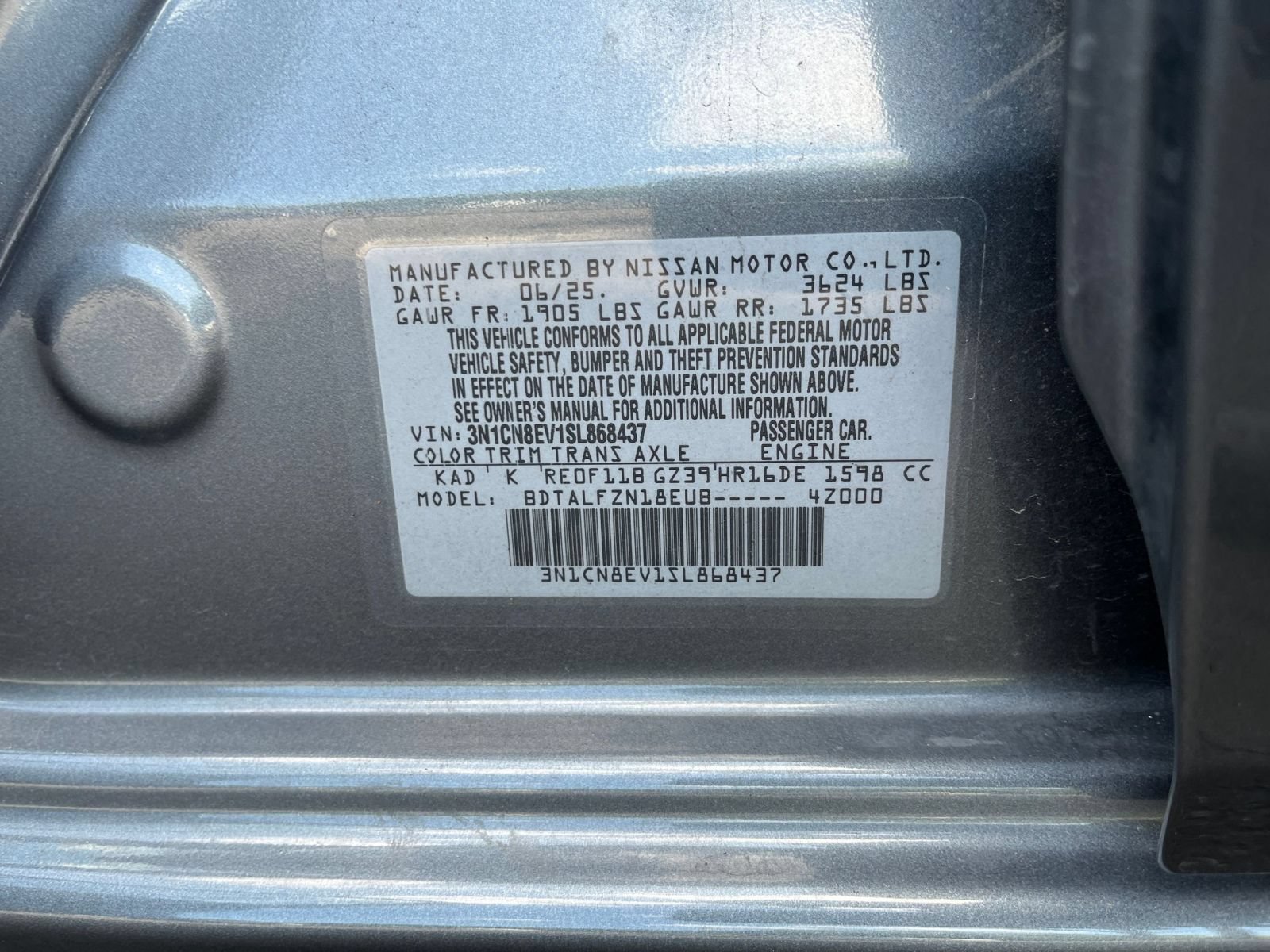 Used 2025 Nissan Versa SV FWD image 27