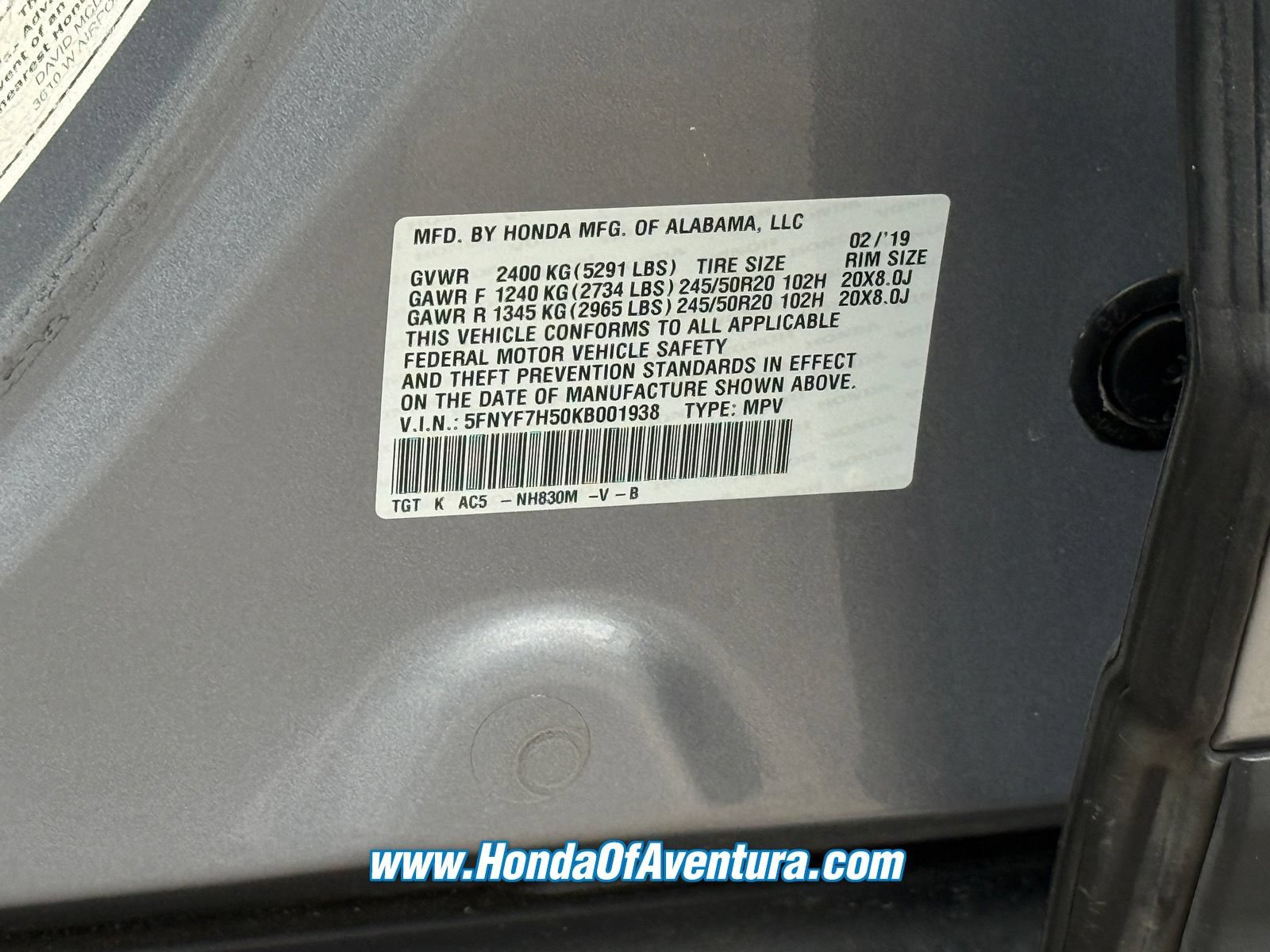Certified 2019 Honda Passport EX-L image 18