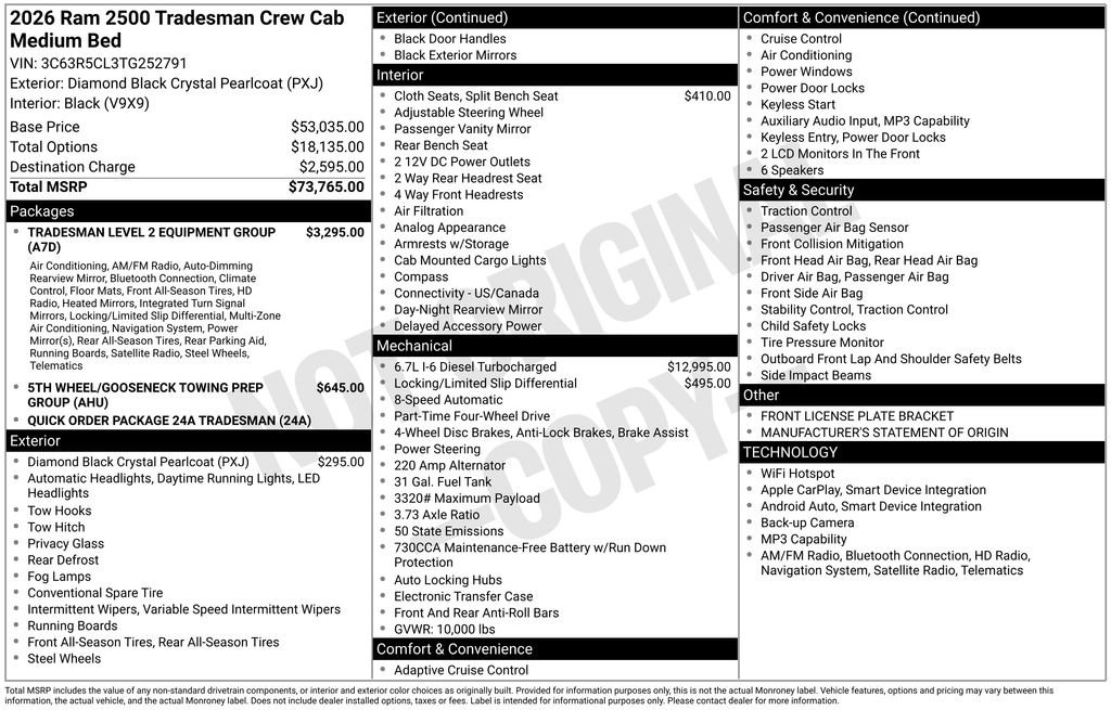 New 2026 RAM 2500 Tradesman image 4