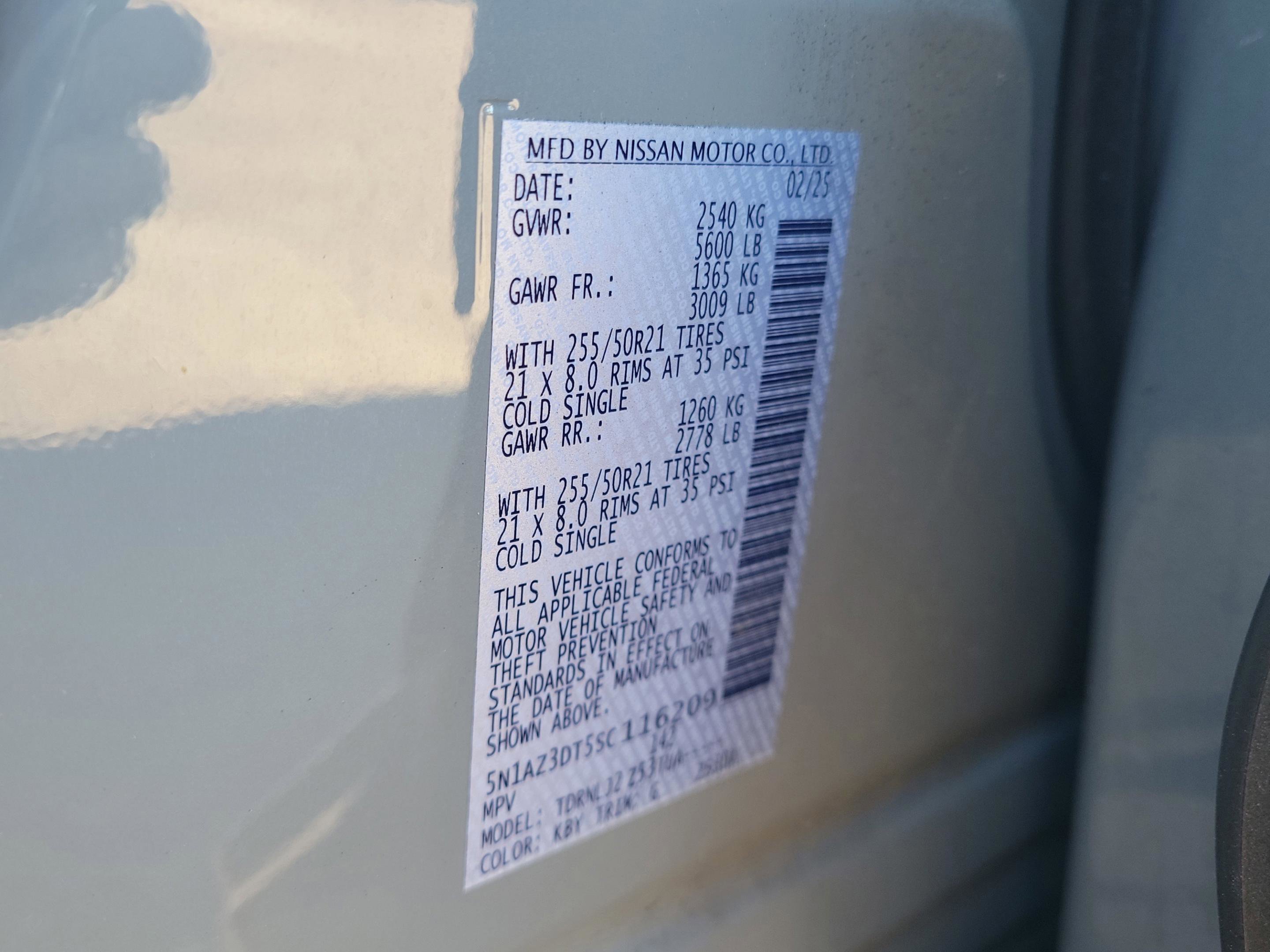 Certified 2025 Nissan Murano Platinum w/ Cargo Package image 33