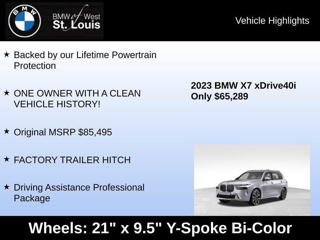Used 2023 BMW X7 xDrive40i w/ Premium Package image 64
