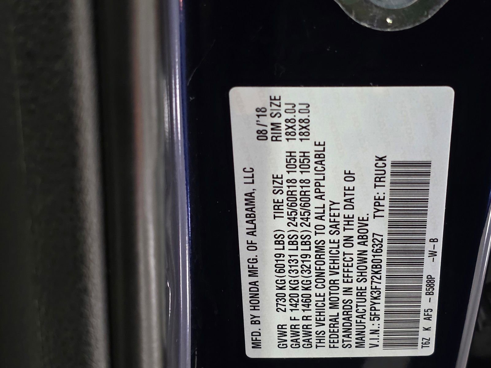 Used 2019 Honda Ridgeline RTL-E image 36