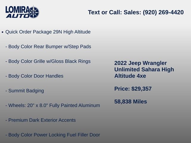 Used 2022 Jeep Wrangler Unlimited Sahara AWD/4WD image 7