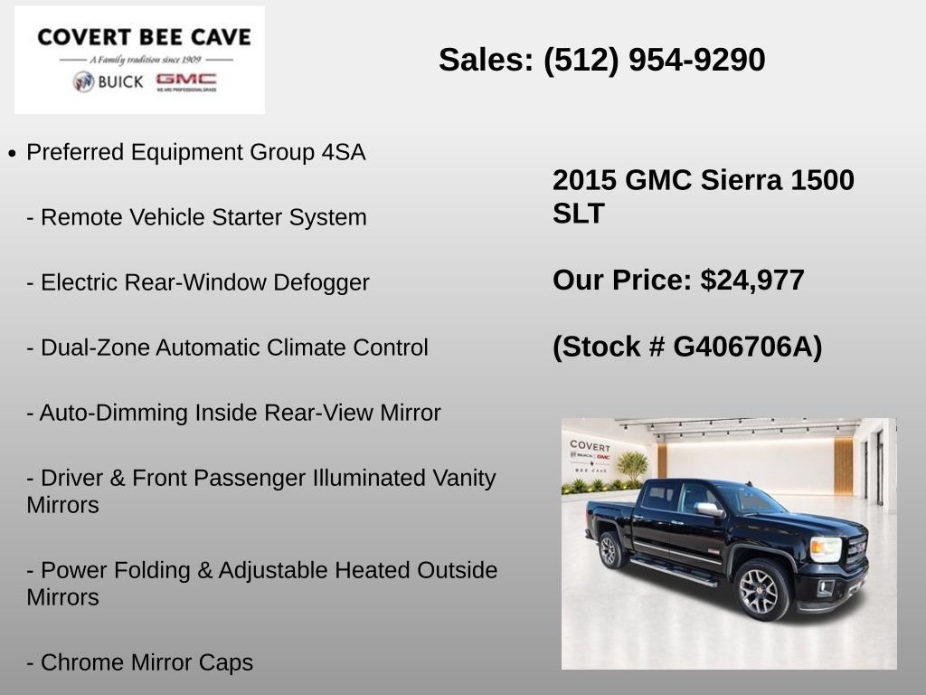 Used 2015 GMC Sierra 1500 SLT AWD/4WD image 13