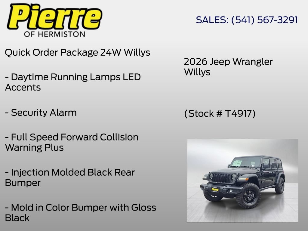 New 2026 Jeep Wrangler Unlimited Sport AWD/4WD image 18