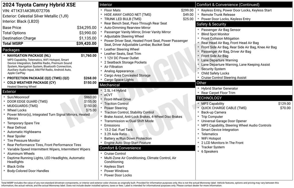 Used 2024 Toyota Camry XSE w/ Navigation Package FWD image 2