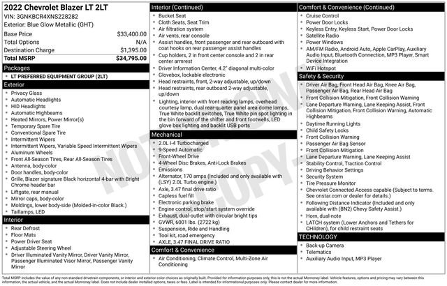 Certified 2022 Chevrolet Blazer LT image 40