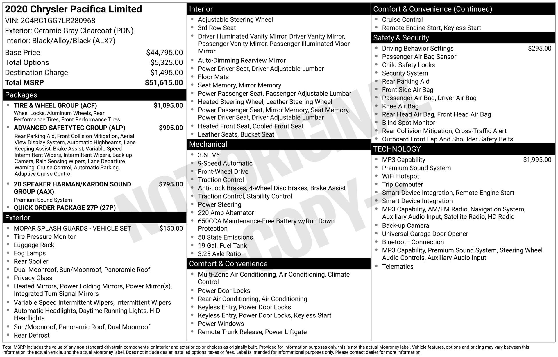 Used 2020 Chrysler Pacifica Limited w/ Tire & Wheel Group FWD image 37