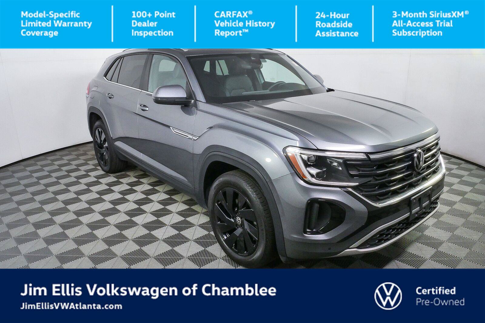 Certified 2025 Volkswagen Atlas Cross Sport SE w/ Panoramic Sunroof Package