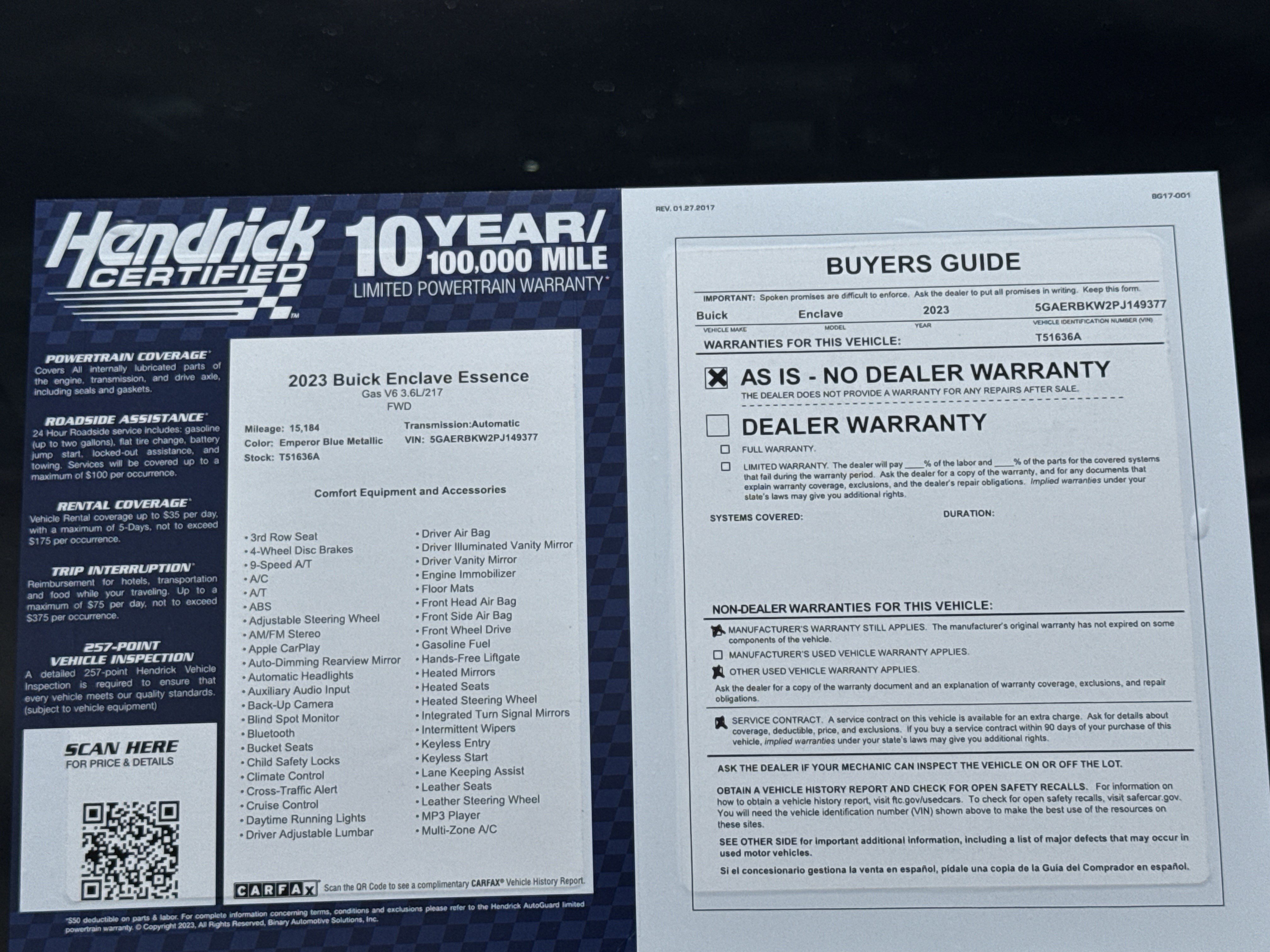 Used 2023 Buick Enclave Essence w/ Experience Buick Package FWD image 39
