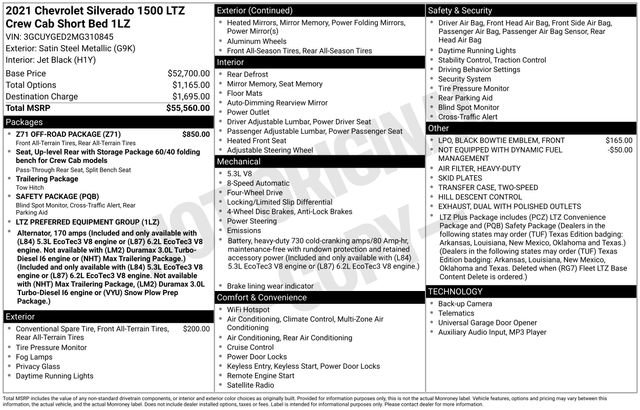 Used 2021 Chevrolet Silverado 1500 LTZ w/ Z71 Off-Road Package image 27