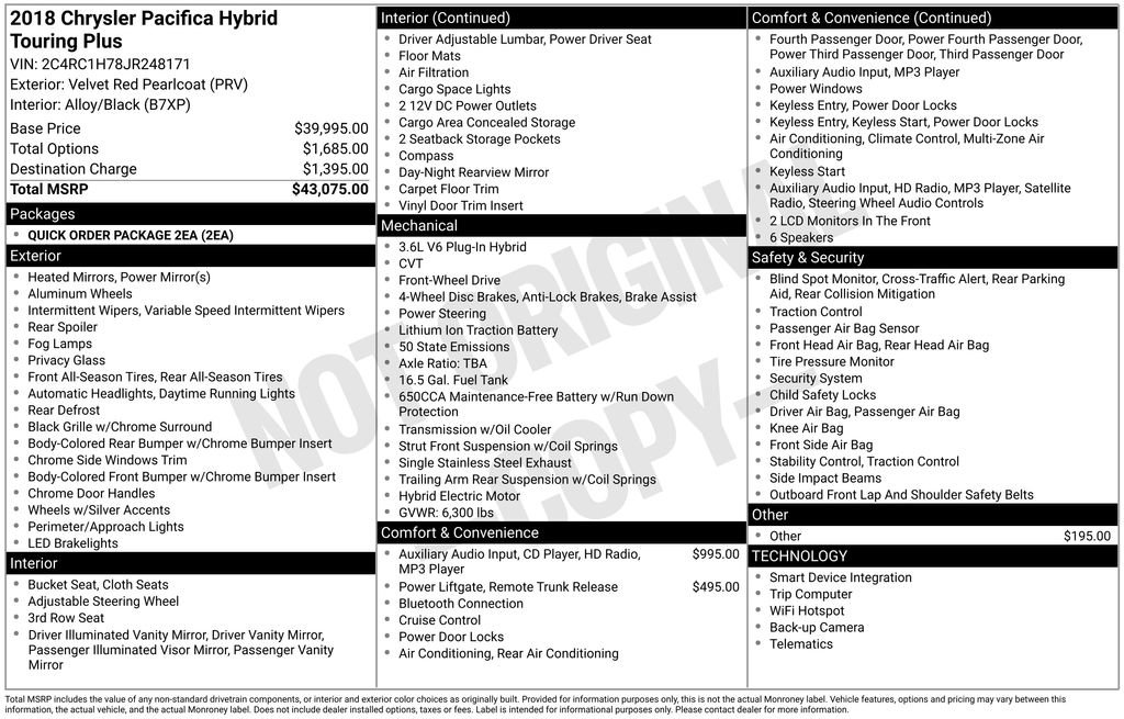 Used 2018 Chrysler Pacifica Touring Plus image 24