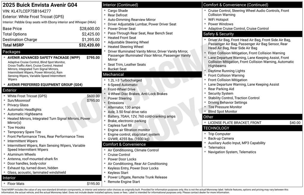 Certified 2025 Buick Envista Avenir FWD image 23