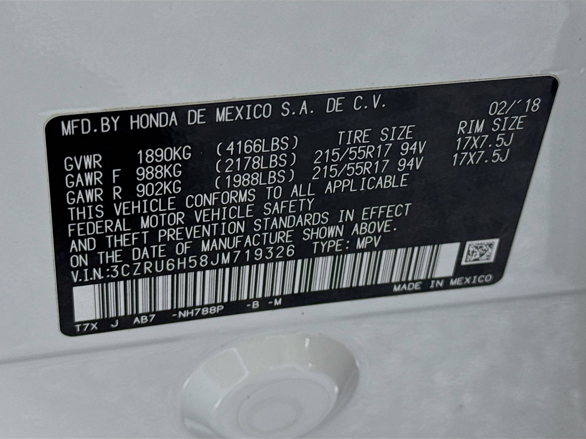 Certified 2018 Honda HR-V EX image 31