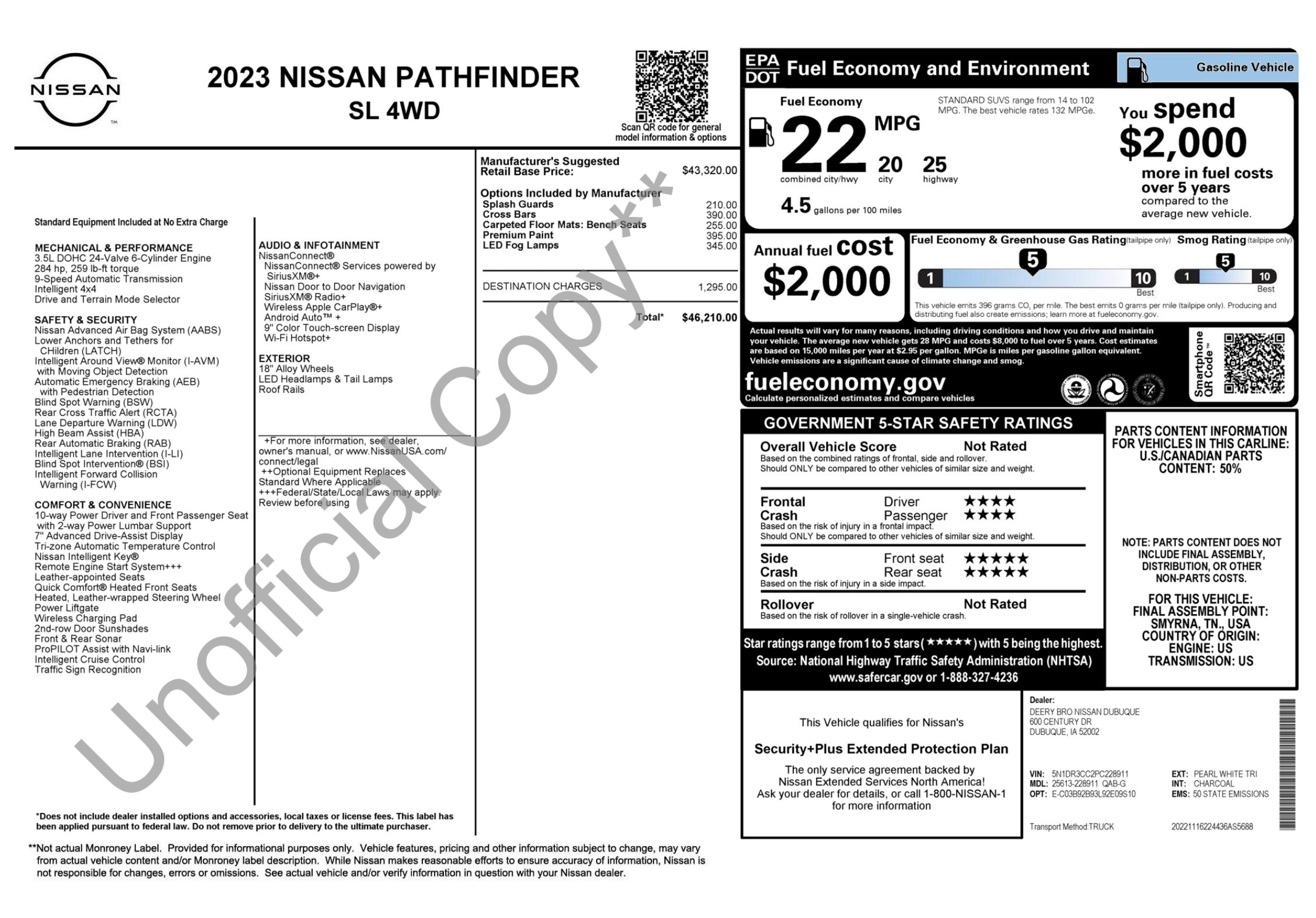 Used 2023 Nissan Pathfinder SL AWD/4WD image 2