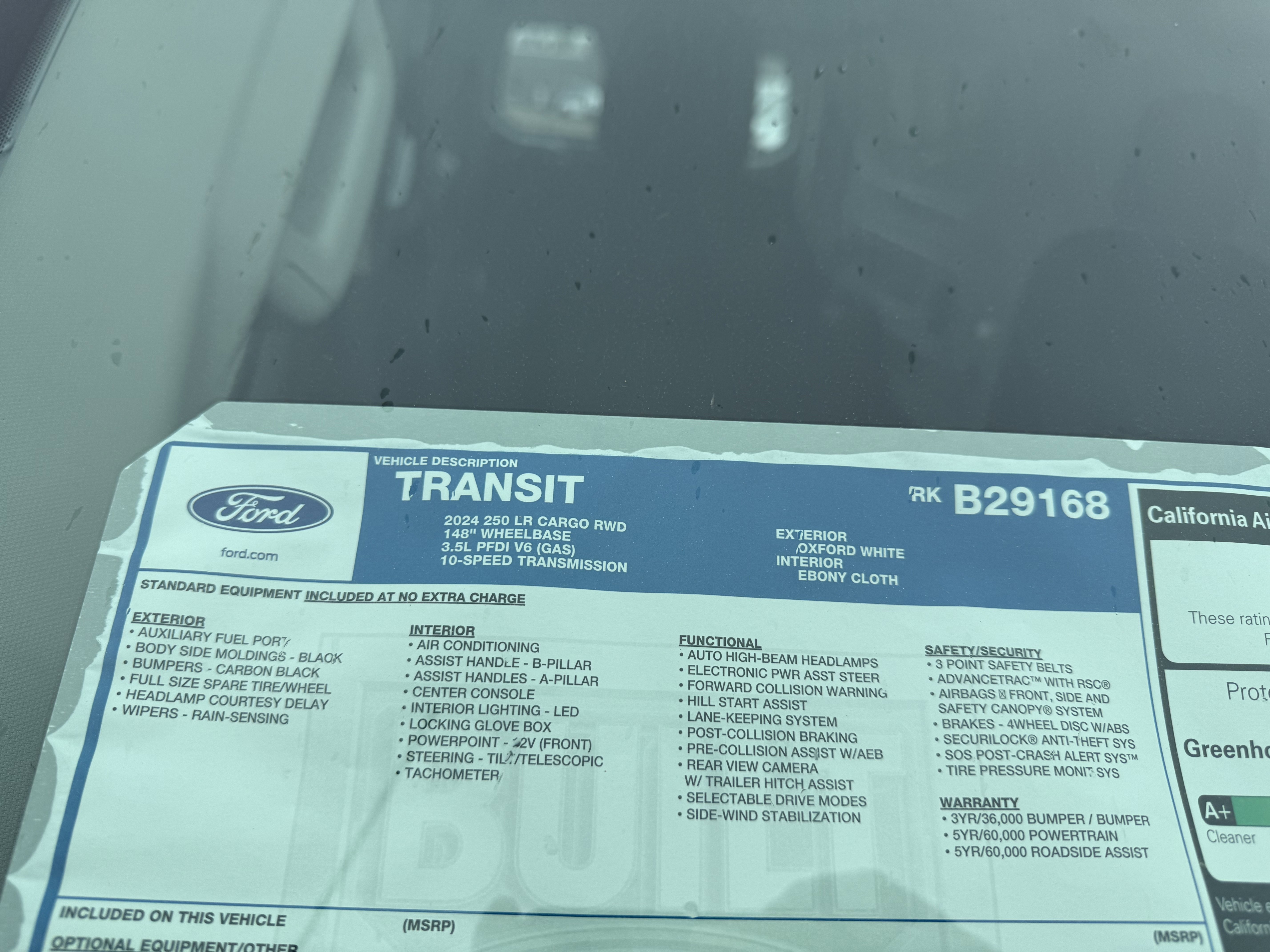 New 2024 Ford Transit 250 XL RWD image 12