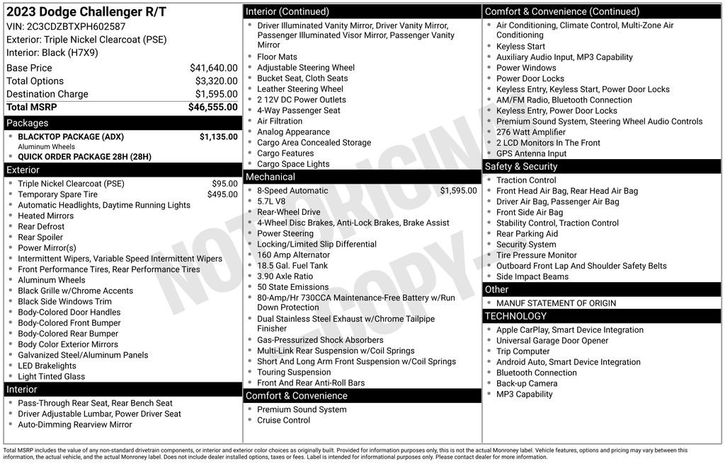 Used 2023 Dodge Challenger R/T w/ Blacktop Package RWD image 5