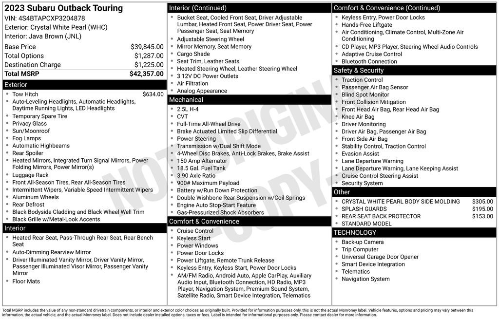 Used 2023 Subaru Outback Touring image 29