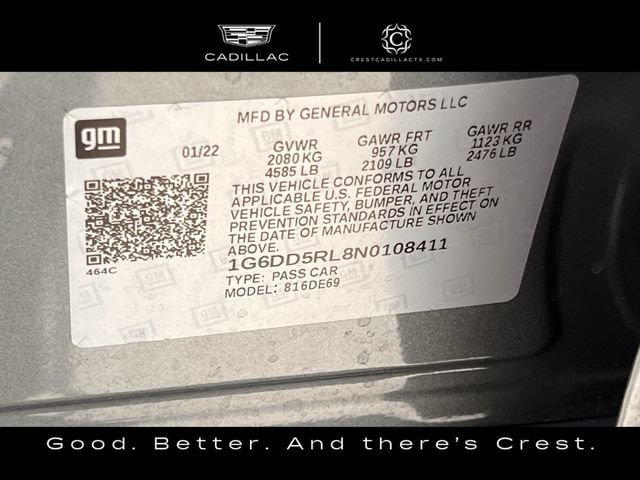 Certified 2022 Cadillac CT4 V w/ Navigation Package RWD image 34