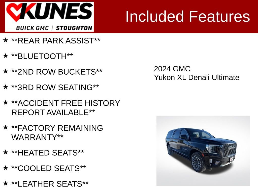 Used 2024 GMC Yukon XL Denali Ultimate AWD/4WD image 3