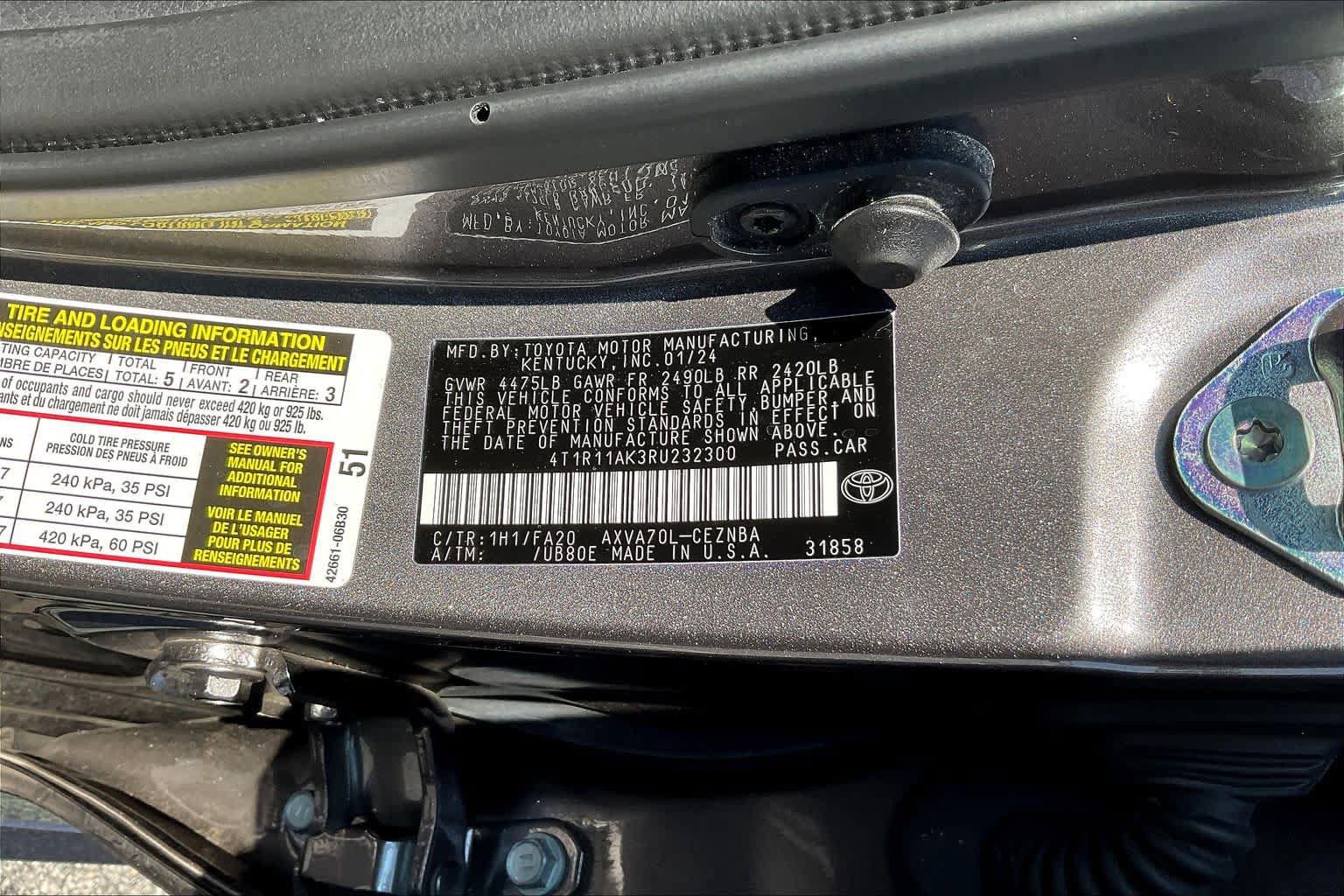 Used 2024 Toyota Camry LE w/ Convenience Package FWD image 34