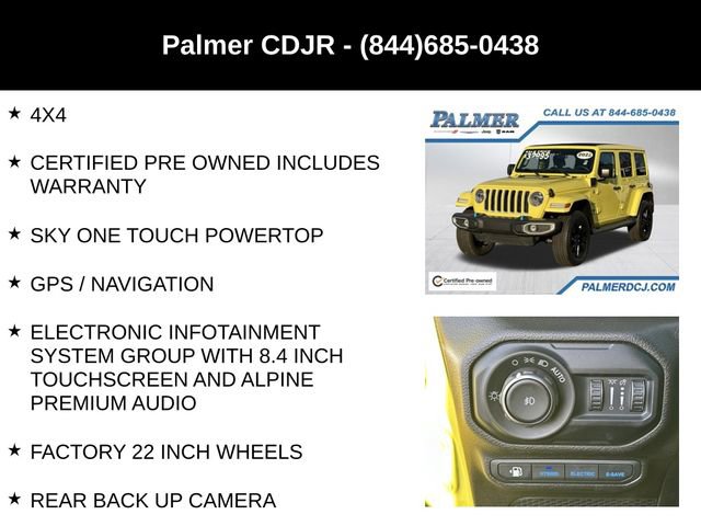 Certified 2022 Jeep Wrangler Unlimited Sahara w/ Cold Weather Group image 6