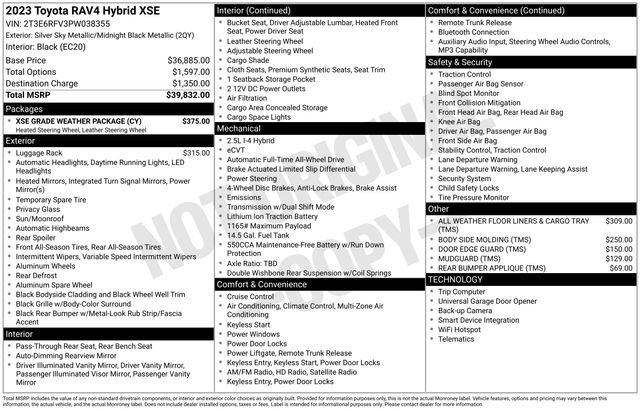 Used 2023 Toyota RAV4 XSE w/ XSE Grade Weather Package AWD/4WD image 4