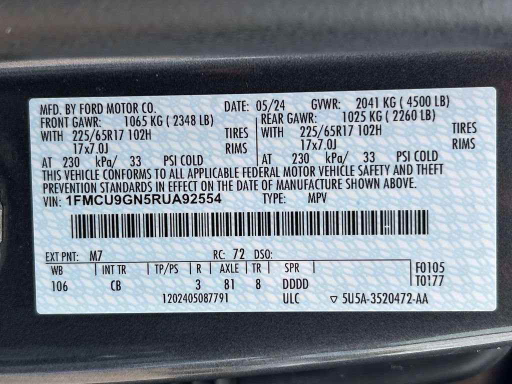 Used 2024 Ford Escape Active AWD/4WD image 32