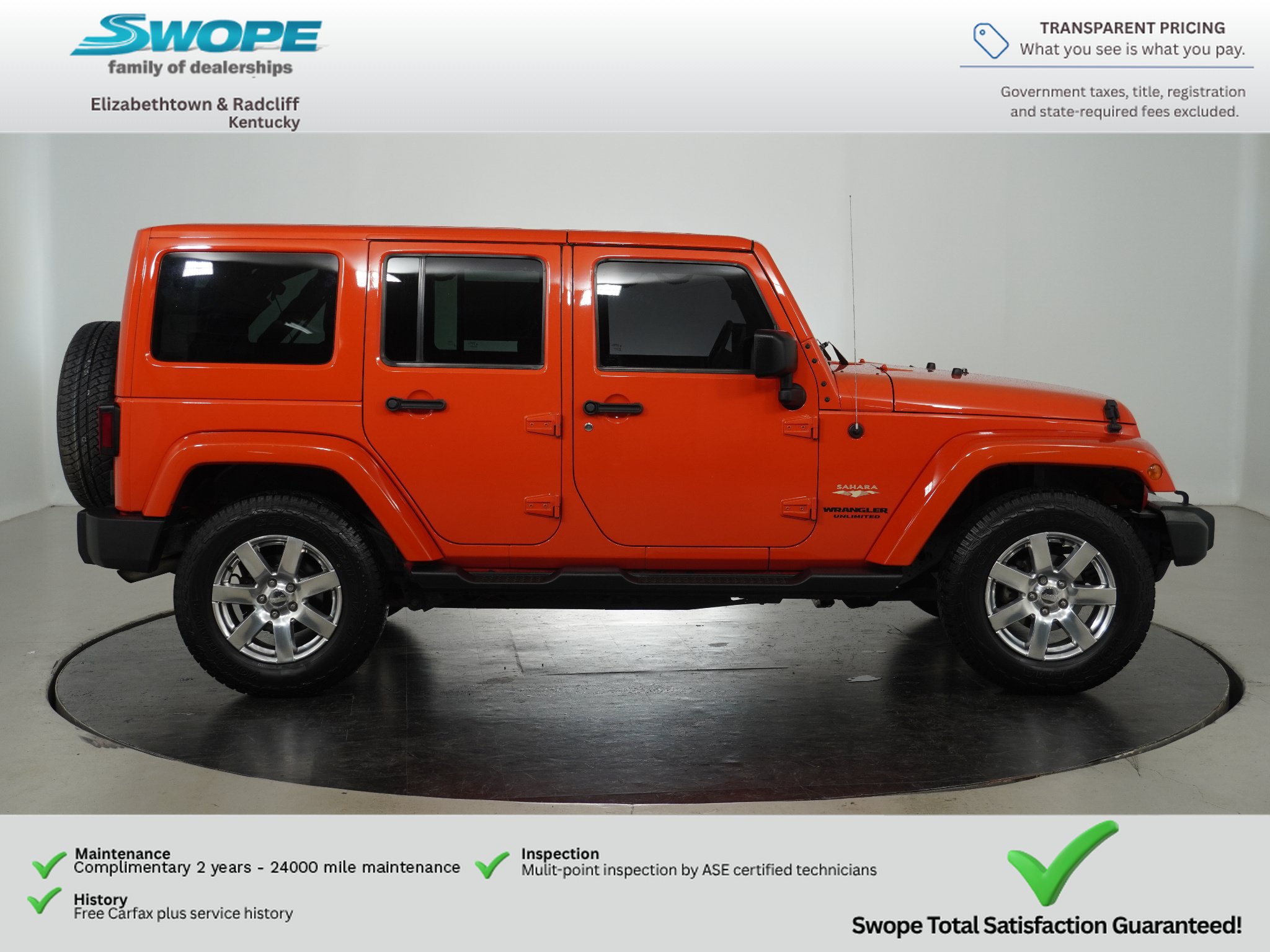 Used 2015 Jeep Wrangler Unlimited Sahara w/ Dual Top Group AWD/4WD image 2