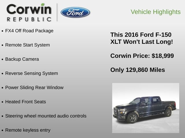 Used 2016 Ford F150 XLT w/ Equipment Group 302A Luxury image 6