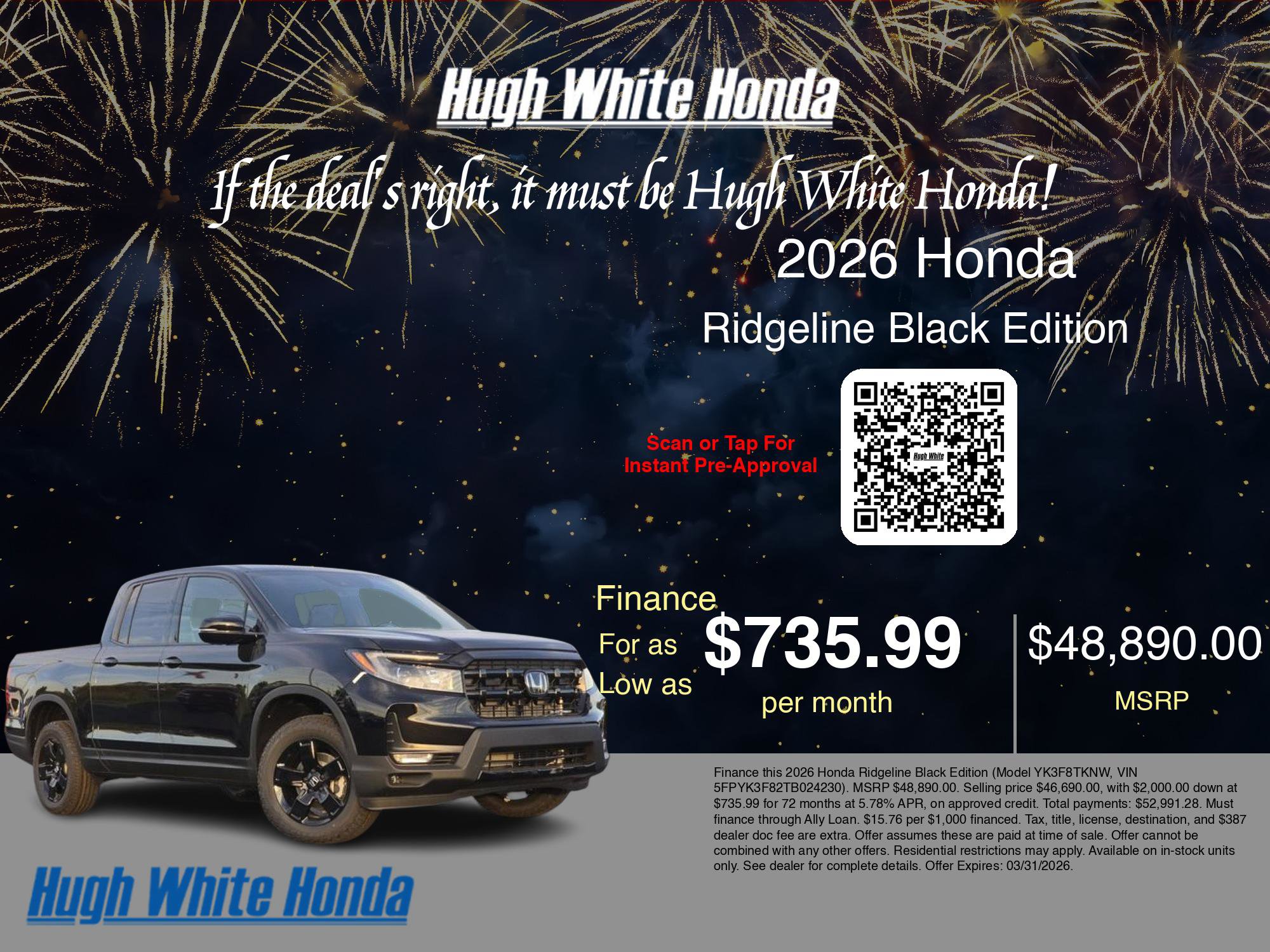 New 2026 Honda Ridgeline Black Edition image 7