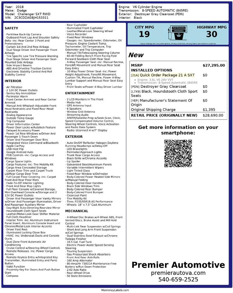 Used 2018 Dodge Challenger SXT image 2