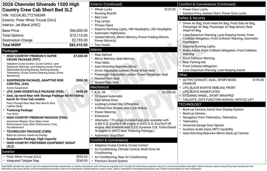 Certified 2026 Chevrolet Silverado 1500 High Country AWD/4WD image 51