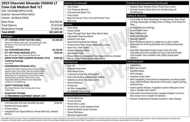 Used 2023 Chevrolet Silverado 2500 LT w/ Z71 Chrome Sport Edition AWD/4WD image 12