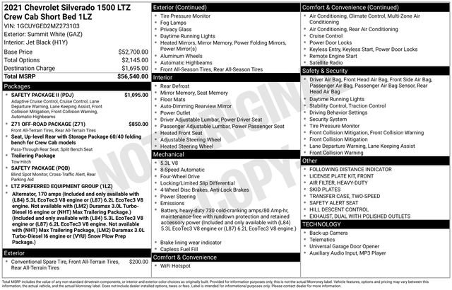 Used 2021 Chevrolet Silverado 1500 LTZ w/ Safety Package II image 33