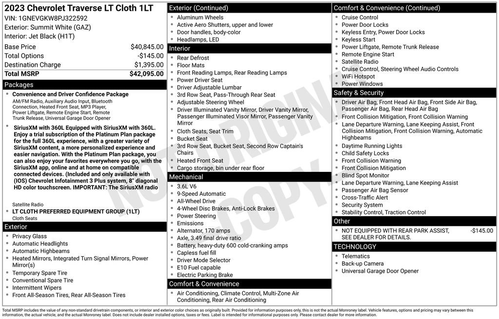 Used 2023 Chevrolet Traverse LT image 31