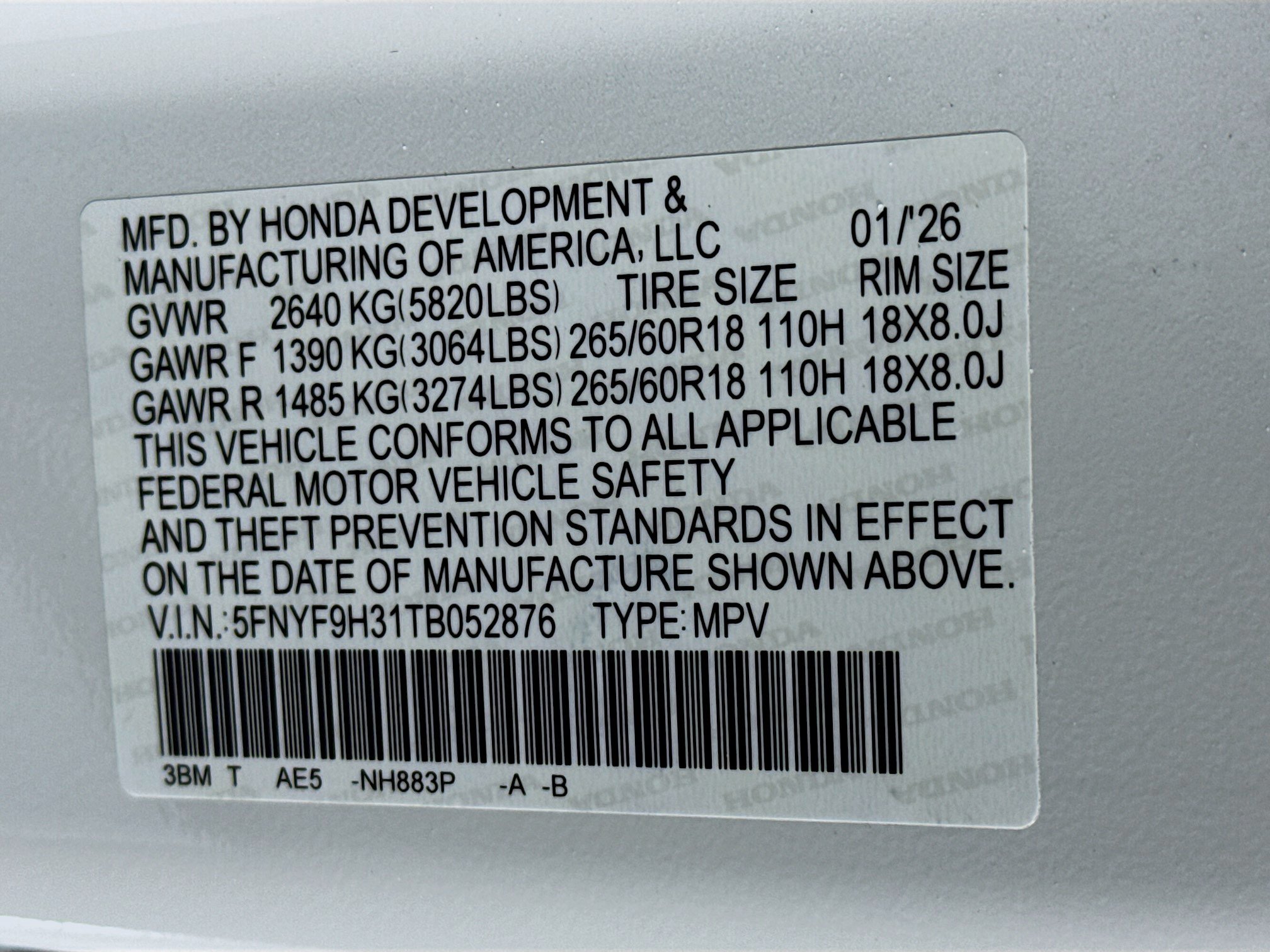 New 2026 Honda Passport RTL image 31