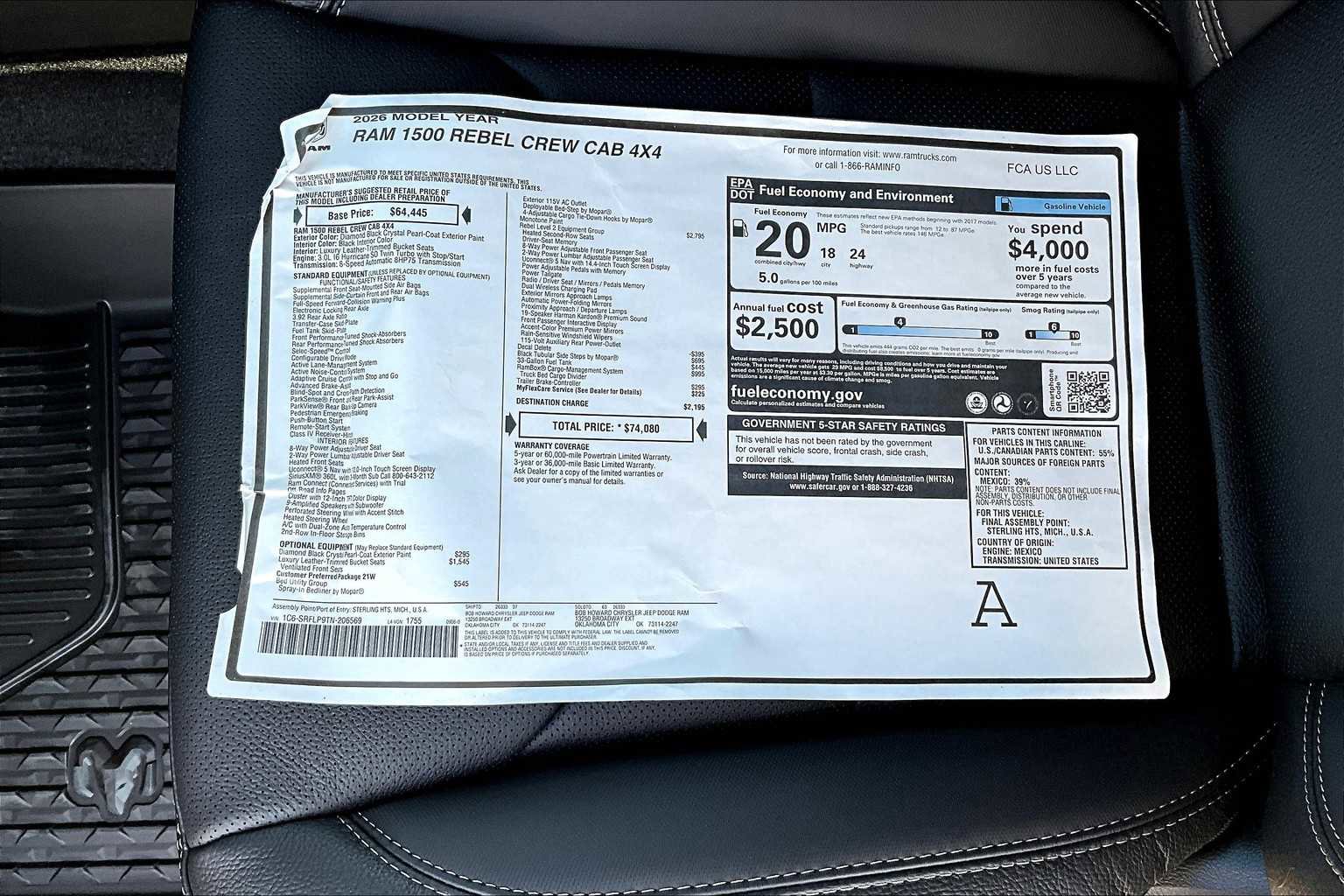 New 2026 RAM 1500 Rebel w/ Rebel Level 2 Equipment Group image 17