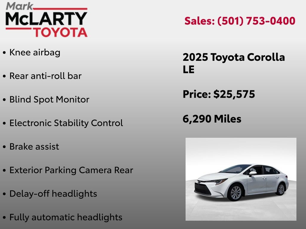 Certified 2025 Toyota Corolla LE w/ LE Premium Package FWD image 33