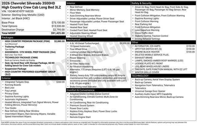 New 2026 Chevrolet Silverado 3500 High Country w/ High Country Premium Package image 4