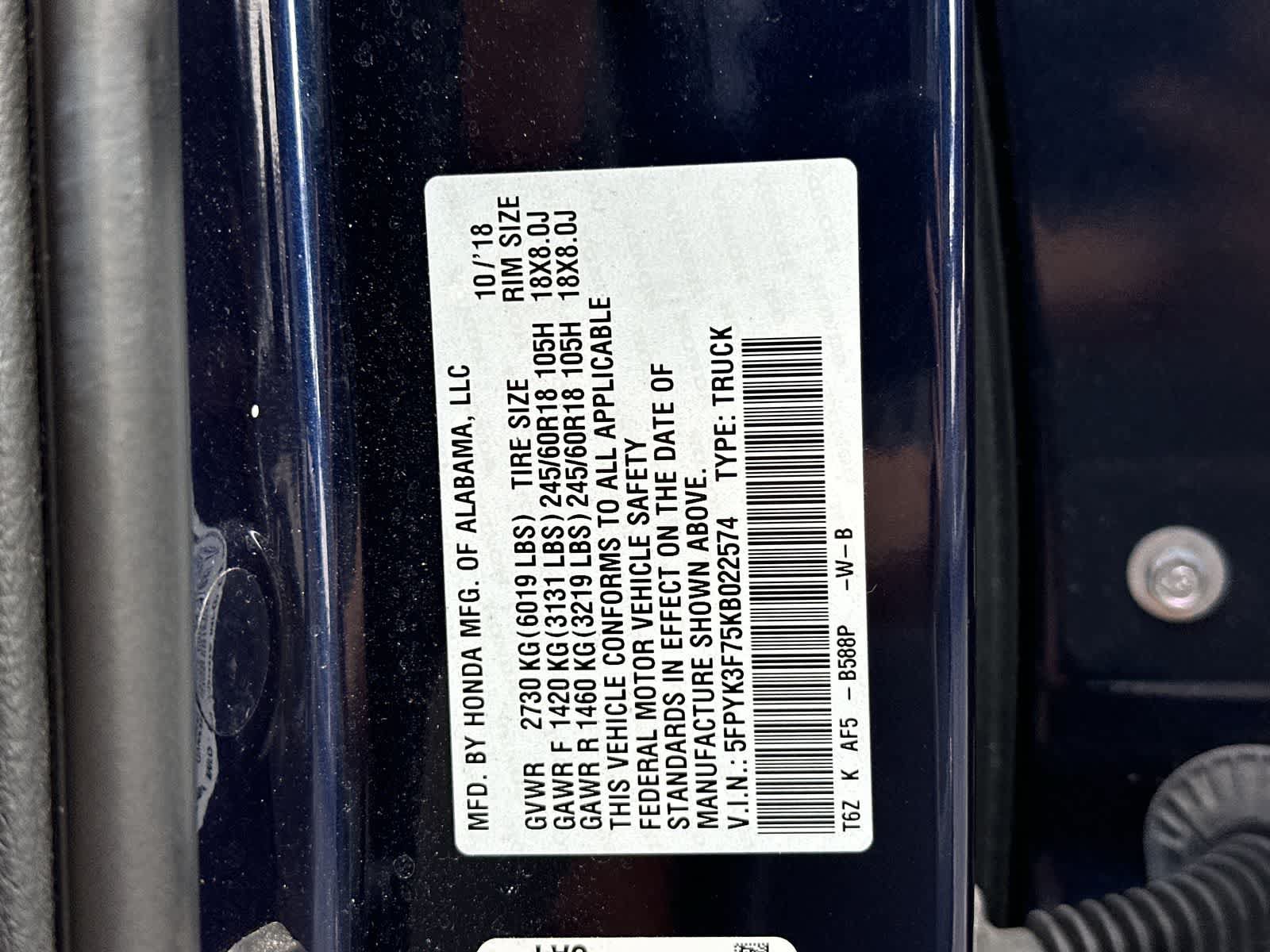Used 2019 Honda Ridgeline RTL-E image 23